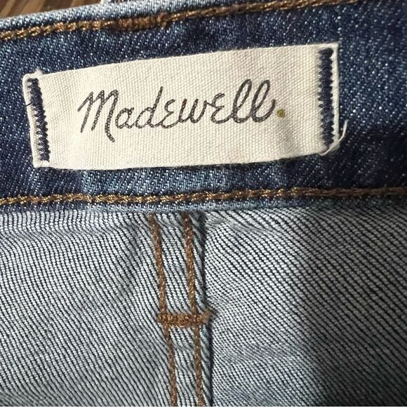 Madewell The High Rise Slim Boyjean Denim Dark Was Blue Women’s Jeans Sz 28 - Picture 12 of 13